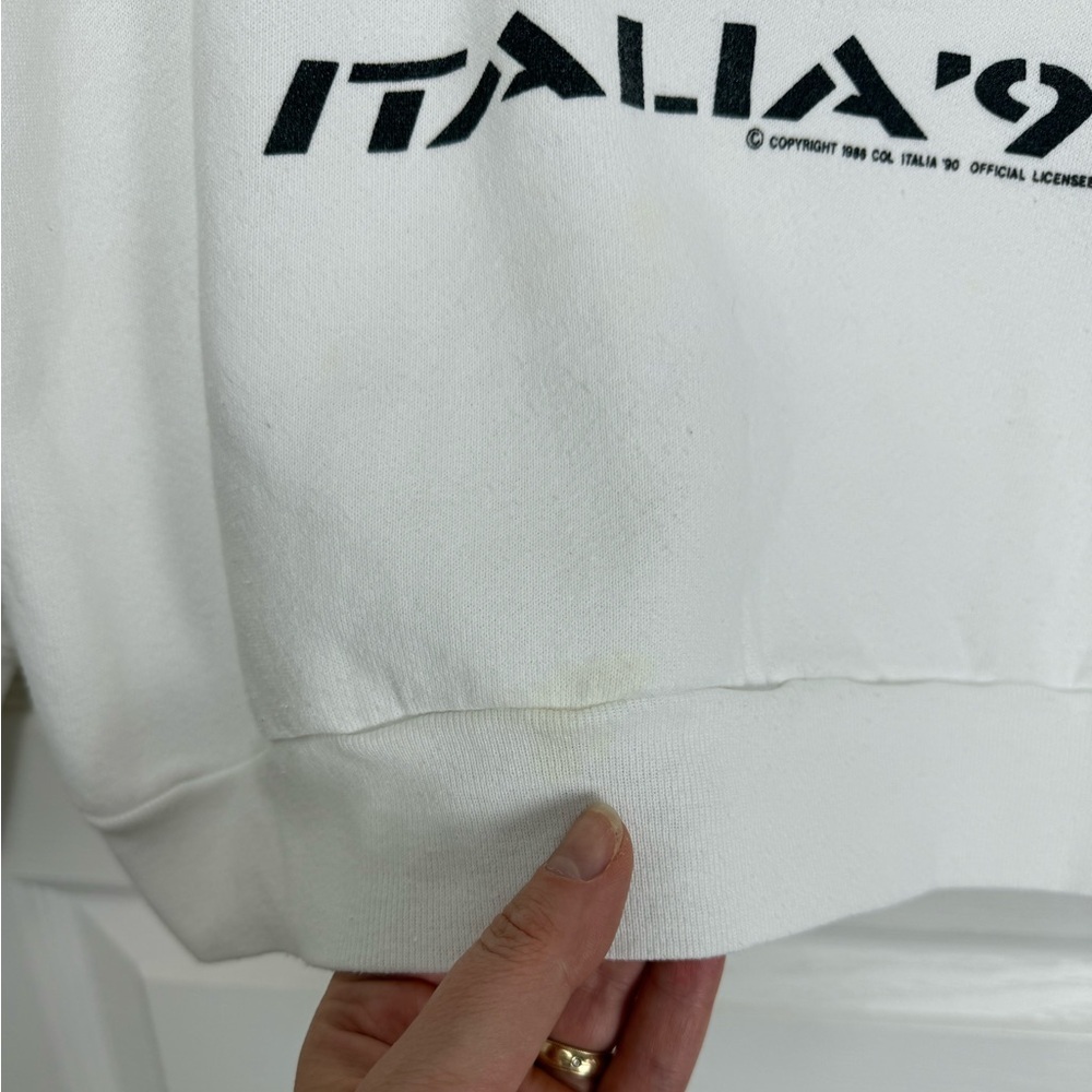 Vintage FIFA Soccer Football World Cup Italy 1990 Sweatshirt Size Large - Picture 7 of 9